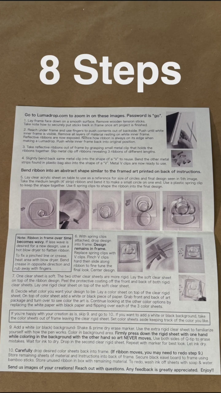 Video: making a Lumadrop, steps 1 to 8